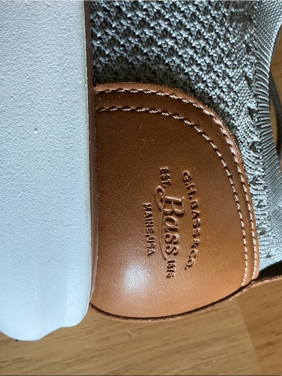 G.H. Bass & Co. Gray Knit Lace-Up Oxfords with Tan Heel Accent main image 6